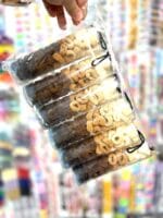 بسته ی ۶ عددی قوطی لوله ای بند دار کش حوله ای ریز طیف قهوه ای