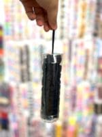 بسته ی ۶ عددی قوطی لوله ای بند دار کش حوله ای ریز مشکی - تصویر 2