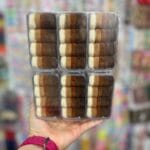 قوطی  مستطیل کش حوله ای ریز ایرانی طیف  قهوه ای