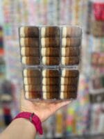 قوطی  مستطیل کش حوله ای ریز ایرانی طیف  قهوه ای